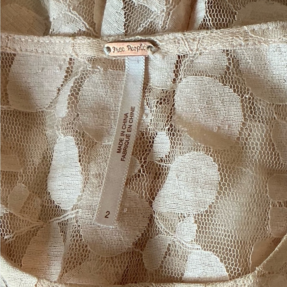 Free People Blush Floral Lace Fit & Flare Dress Size 2 Taylor Swift Worn Style - Picture 6 of 12